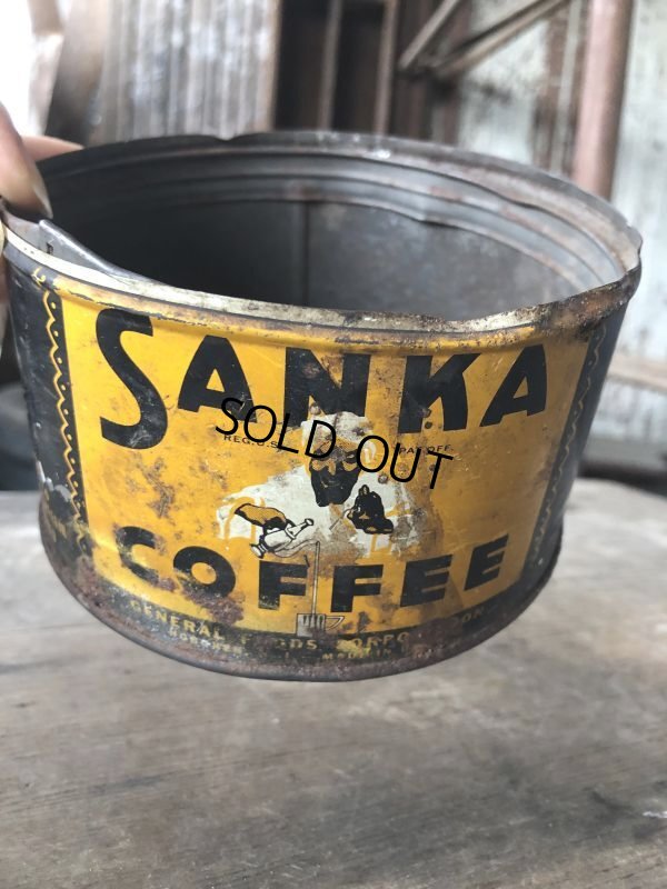 画像1: Vintage Advertising Tin SANKA COFFEE (M830)