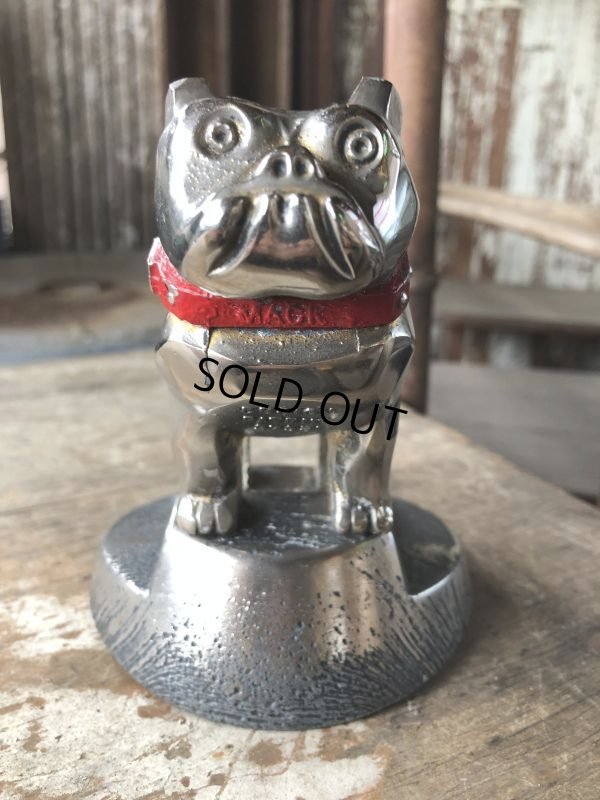 画像1: Vintage MACK TRUCK Bull Dog Advertising Metal Hood Ornament Pat #87931 (M839)