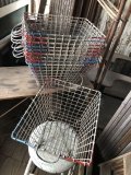Vintage Large Wire Metal Rustic Farm Basket Heavy (M842)