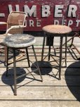 画像14: Vintage Industrial Stool with Wood Seat (M843)