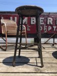 画像3: Vintage Industrial Stool with Wood Seat (M843)