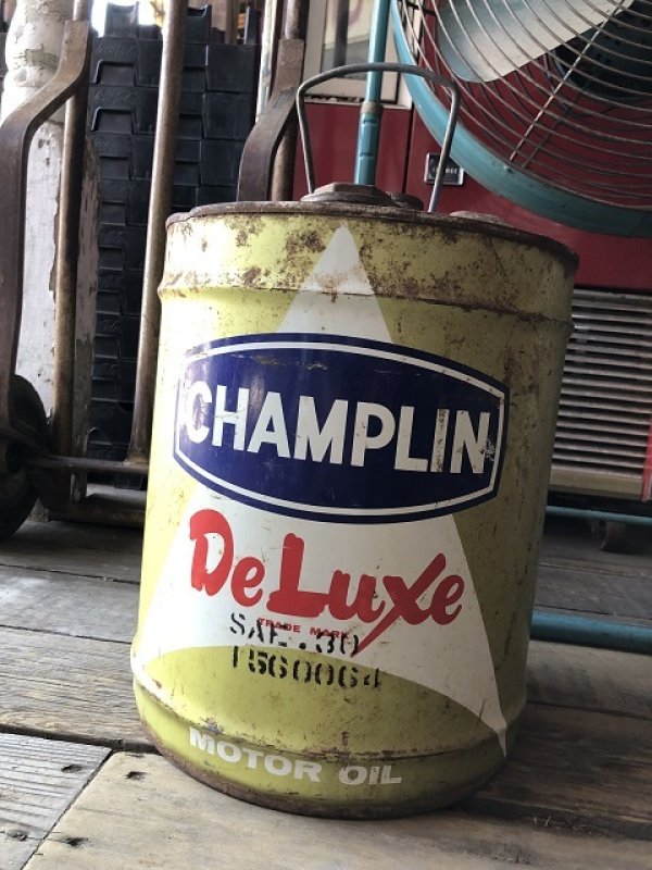 画像1: Vintage Motor Gas Oil 5 Gallon Can CHAMPLIN (M702) 