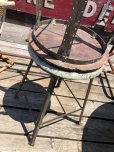 画像18: Vintage Industrial Stool with Wood Seat (M844)