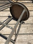 画像13: Vintage Industrial Stool with Wood Seat (M844)