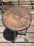 画像4: Vintage Industrial Stool with Wood Seat (M843)