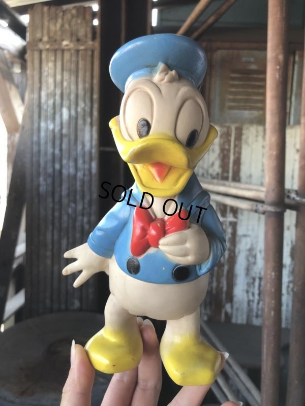 画像1: 60s Vintage DELL Disney Donald Duck Rubber Doll (M848)