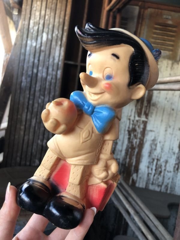 画像1: 60s Vintage DELL Disney Pinocchio Rubber Doll (M846)