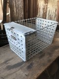 Vintage Metal Wire Locker Basket w/ Number Plate GB-46 (M853)