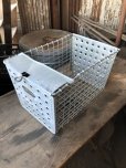 画像1: Vintage Metal Wire Locker Basket w/ Number Plate GB-6 (M854) (1)