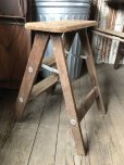 画像3: Vintage Wooden Folding Ladder Step Stool (M860)