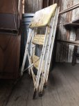 画像13: Vintage Industrial Metal Folding Ladder Step Stool (M861)