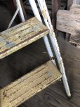 画像12: Vintage Industrial Metal Folding Ladder Step Stool (M861)