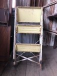 画像14: Vintage Industrial Metal Folding Ladder Step Stool (M861)