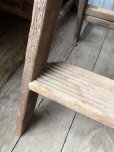 画像7: Vintage Wooden Folding Ladder Step Stool (M860)