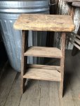 画像12: Vintage Wooden Folding Ladder Step Stool (M860)