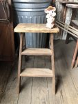 画像17: Vintage Wooden Folding Ladder Step Stool (M860)