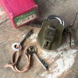 画像15: Antique Brass Handcrafted Solid THUNDER Brand 8 Levers Padlock (B873)