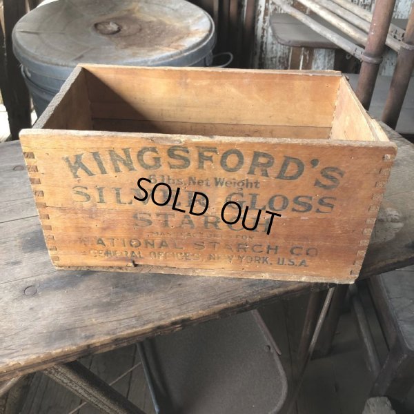 画像2: Vintage Wood Box KINGSFORD'S 6 lbs Silver Gloss Starch (M875)