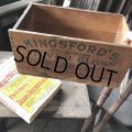 Vintage Wood Box KINGSFORD'S 6 lbs Silver Gloss Starch (M875)