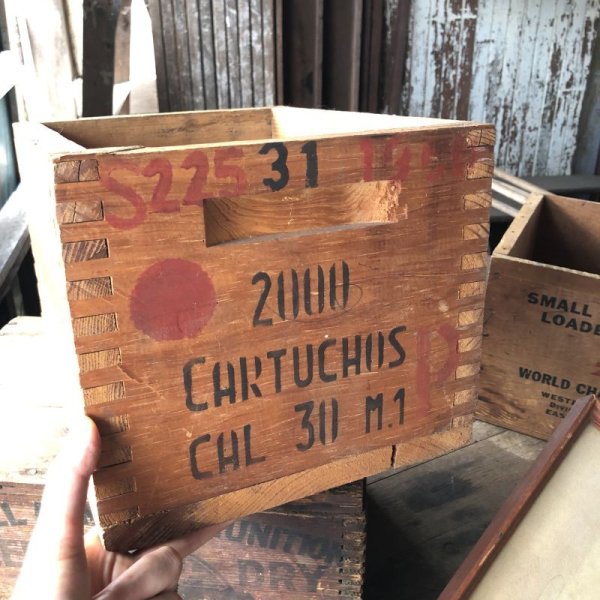 画像1: Vintage Wood Box 2000 CARTUCHOS CAL 30 M.1 (M885)