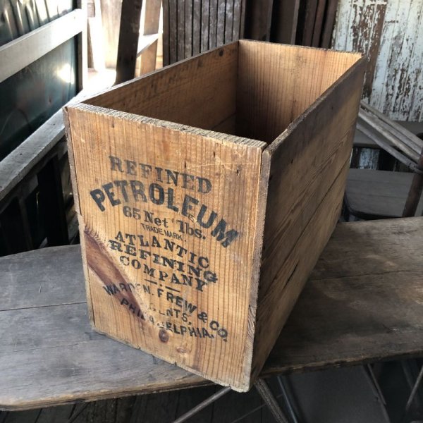 画像2: Vintage Wood Box REFINED PETROLEUM 65 Net lbs (M890)