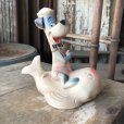 画像1: 60s DELL HANNA- BARBERA Huckleberry Hound on Whale Rubber Squeaky Toy (M895) (1)