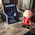 70s Vintage Snoopy Sling Lounge Lawn Doll Chair Navy Blue (M897)