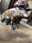 画像8: 40s Vintage Chicago Stockyard Souvenir Cast Iron Copper Wash Piggy Bank (M951) 