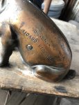 画像14: 40s Vintage Chicago Stockyard Souvenir Cast Iron Copper Wash Piggy Bank (M951) 