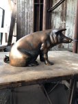 画像16: 40s Vintage Chicago Stockyard Souvenir Cast Iron Copper Wash Piggy Bank (M951) 