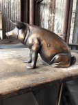 画像12: 40s Vintage Chicago Stockyard Souvenir Cast Iron Copper Wash Piggy Bank (M951) 