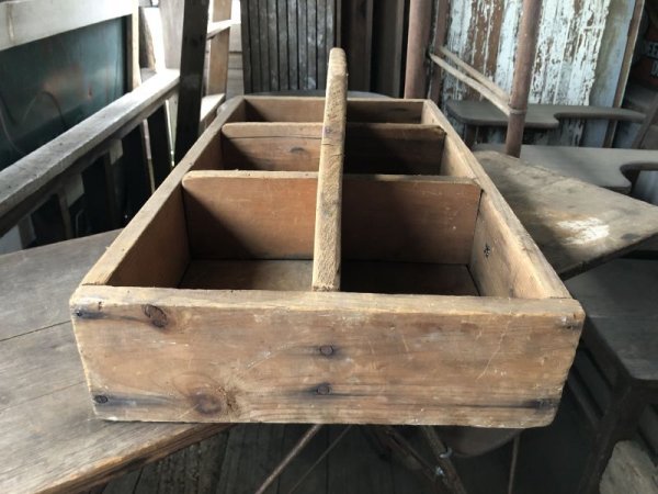 画像2: Vintage Wood Tool Caddy (M961)