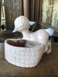 画像3: Vintage Ceramic Baby Planter Lamb Sheep (M963) 