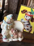 画像13: Vintage Ceramic Baby Planter Clown and Puppy (M965) 