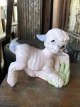 画像1: Vintage Ceramic Baby Planter Lamb Sheep (M963)  (1)