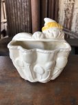 画像3: Vintage Ceramic Baby Planter Clown and Puppy (M965) 