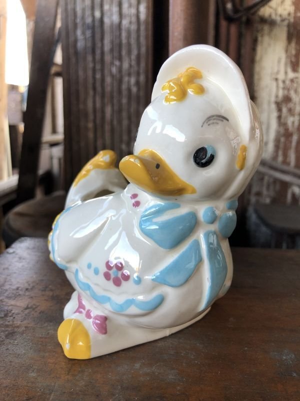 画像2: Vintage Ceramic Baby Planter Mother Goose Duck (M966) 