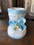 画像2: Vintage Ceramic Baby Planter Baby Bootie (M964)  (2)