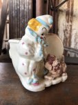 画像4: Vintage Ceramic Baby Planter Clown and Puppy (M965) 