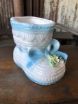 画像1: Vintage Ceramic Baby Planter Baby Bootie (M964)  (1)