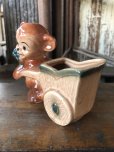 画像3: Vintage Ceramic Baby Planter Brown Bear (M962) 