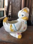 画像1: Vintage Ceramic Baby Planter Mother Goose Duck (M966)  (1)