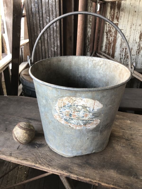 画像1: Vintage Metal Bucket Pail (M976)