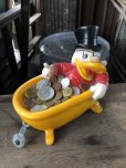 画像1: 80s Tpesor Uerag Disney Scrooge McDuck Coin Bank (M982)  (1)