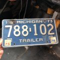 70s Vintage American License Number Plate / MICHIGAN 788-102 (M854)