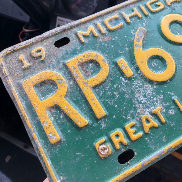 画像2: 60s Vintage American License Number Plate / MICHIGAN RP-6928 (M866)