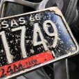 画像3: 60s Vintage American License Number Plate / KANSAS RH 1749 (M875) (3)