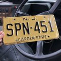 Vintage American License Number Plate / N.J. SPN-451 (M876)