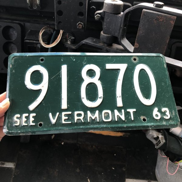 画像1: 60s Vintage American License Number Plate / VERMONT 91870 (M864)