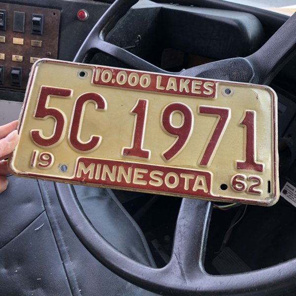 画像1: 60s Vintage American License Number Plate / MINNESOTA 5C 1971 (M869)